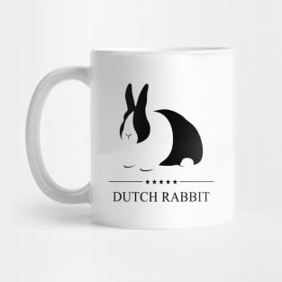 Dutch Rabbit Black Silhouette Mug